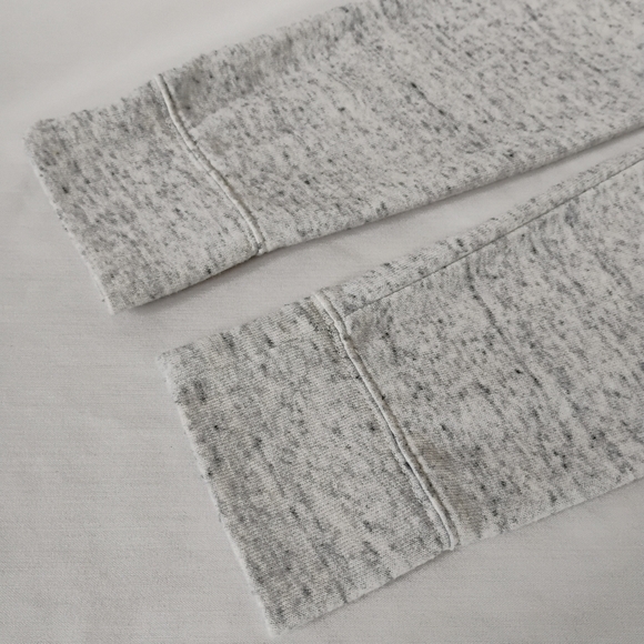 Womens Cowl Neck Gray Knit Sweatshirt Over Floral Chiffon Blouse Layered Look - Picture 10 of 16